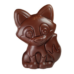 Sujet Hibou au chocolat noir sans sucre ajouté - Moulage d'automne